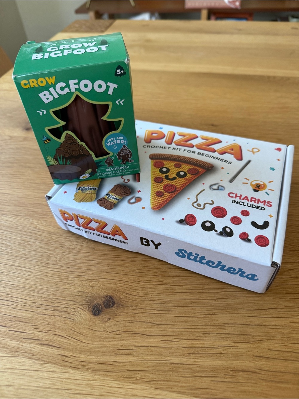 Pizza Crochet Kit for Beginners and Grow Bigfoot Toy NIB